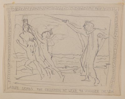 Aoife envía a los hijos de Lir a vagar por el mar de John Duncan