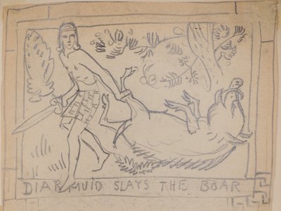 Diarmuid mata al jabalí de John Duncan