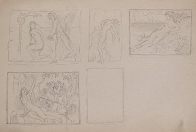 Sin título [Figuras desnudas en un paisaje] de John Duncan