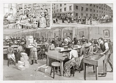 Escenas de producción de cigarrillos, 1887 de John Durkin