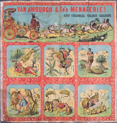 La Menagerie y el Colosal Carro Dorado de Van Amburgh y Co de John E. Bacon