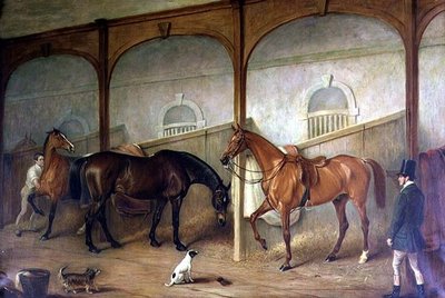 Interior de establo de John E. Ferneley