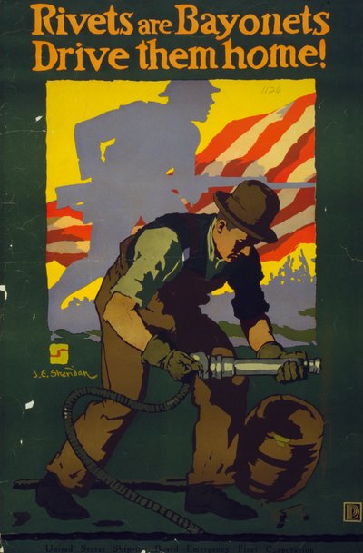 "Los remaches son bayonetas, ¡déjalos en casa! de John E. Sheridan
