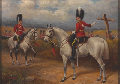 Dos oficiales a caballo del 2º de Dragones (Royal Scots Greys) de John Edward Chapman Mathews