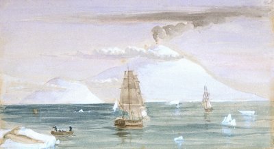 Isla Beaufort y Monte Erebus. Descubierto el 28 de enero de 1841 de John Edward Davis