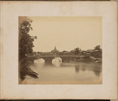 Un puente en Srinaggar sobre el Jhelum de John Edward Saché