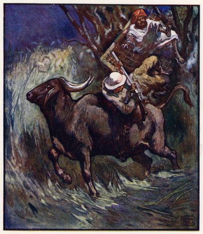 En ese momento las ramas cedieron con estrépito (litografía en color) de John Edwin Noble