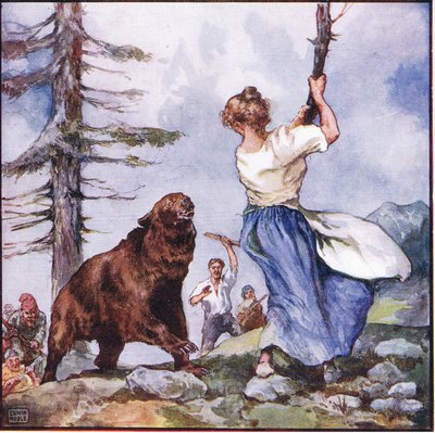 Al animal no le pareció justo este trato (litografía en color) de John Edwin Noble
