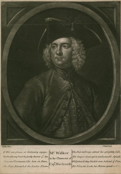 Sr. Walker en el personaje del Capitán Macheath de John Ellys