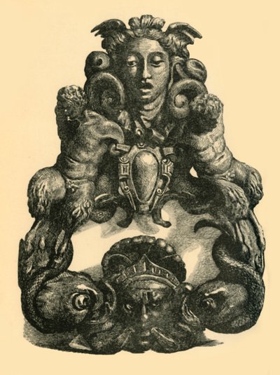 Aldaba con delfines y sátiros, principios del siglo XVII, 1881 de John Emms