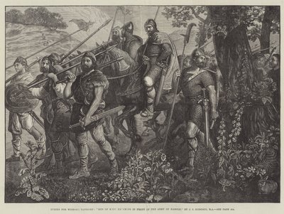 Hombres de Kent marchando frente al ejército de Harold de John Evan Hodgson