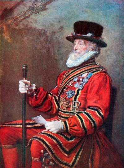 Yeoman of the guard (litografía en color) de John Everett (after) Millais