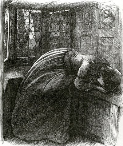 Mariana de los poemas de Tennyson de John Everett (after) Millais