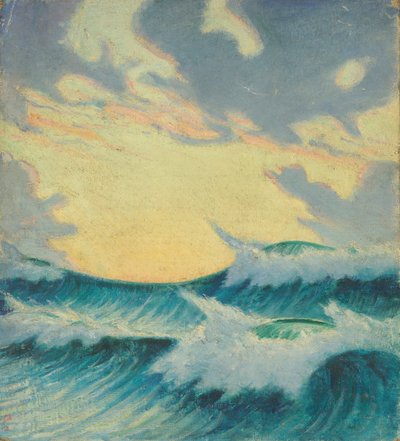 Paisaje marino, Finales del siglo XIX - mediados del siglo XX (óleo sobre lienzo) de John Everett