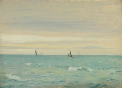 Paisaje marino, Finales del siglo XIX - mediados del siglo XX (óleo sobre cartón) de John Everett