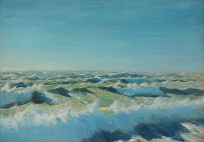Paisaje marino, Finales del siglo XIX - mediados del siglo XX (óleo sobre papel) de John Everett