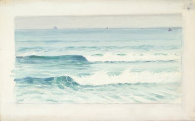 Paisaje marino, Finales del siglo XIX - mediados del siglo XX (óleo sobre papel) de John Everett