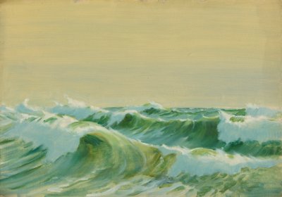 Paisaje marino, Finales del siglo XIX - mediados del siglo XX (óleo sobre papel) de John Everett