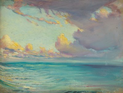 Paisaje marino, Finales del siglo XIX - mediados del siglo XX (óleo sobre papel) de John Everett