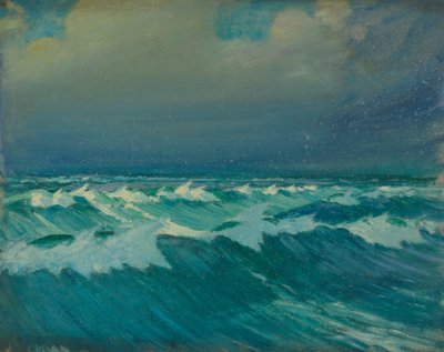 Paisaje marino, Finales del siglo XIX - mediados del siglo XX (óleo sobre papel) de John Everett