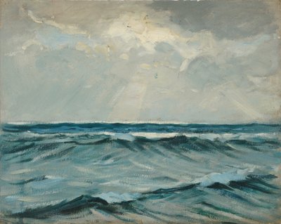 Paisaje marino, Finales del siglo XIX - mediados del siglo XX (óleo sobre papel) de John Everett