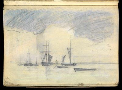 Paisaje marino, Cuaderno de bocetos de John Everett
