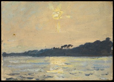 Paisaje marino, principios-mediados del siglo XX (óleo sobre papel) de John Everett