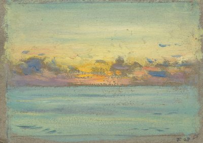 Paisaje marino, finales del siglo XIX - mediados del siglo XX (óleo sobre papel) de John Everett