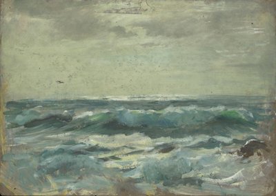Paisaje marino, finales del siglo XIX - mediados del siglo XX (óleo sobre papel) de John Everett