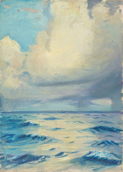 Paisaje marino, finales del siglo XIX - mediados del siglo XX (óleo sobre papel) de John Everett