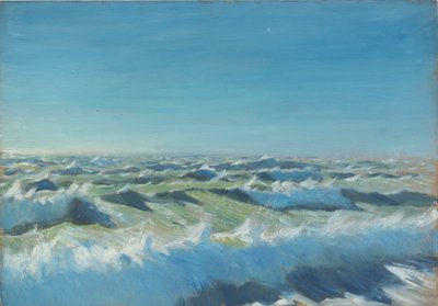 Paisaje marino, finales del siglo XIX - mediados del siglo XX (óleo sobre papel) de John Everett