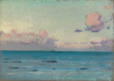 Paisaje marino, finales del siglo XIX - mediados del siglo XX (óleo sobre papel) de John Everett