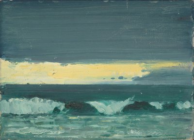 Paisaje marino, finales del siglo XIX - mediados del siglo XX (óleo sobre papel) de John Everett