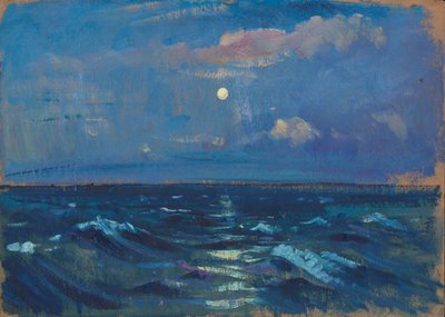 Paisaje marino, finales del siglo XIX - mediados del siglo XX (óleo sobre papel) de John Everett