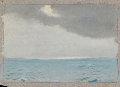 Paisaje marino, finales del siglo XIX - mediados del siglo XX (óleo sobre papel) de John Everett