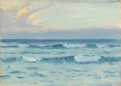 Paisaje marino, finales del siglo XIX - mediados del siglo XX (óleo sobre papel) de John Everett