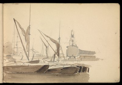 Paisaje marino, cuaderno de bocetos de John Everett