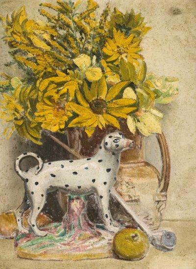 Naturaleza muerta (perro manchado) (óleo sobre tabla) de John Everett