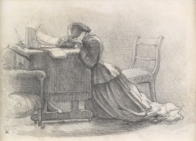 Una esposa - Ilustración de un poema de John Everett Millais