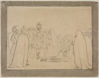 Eneas muestra el cuerpo de Pallas de la Eneida de Virgilio, 1843 de John Everett Millais