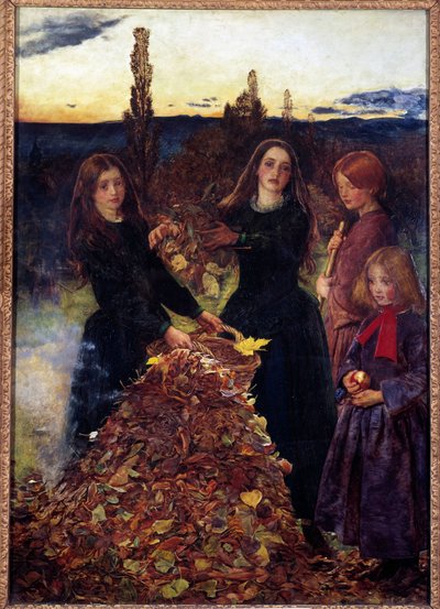 Hojas de otoño. Pintura de John Everett Millais (1829-1896) de John Everett Millais