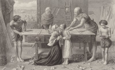 Cristo en la casa de sus padres de John Everett Millais