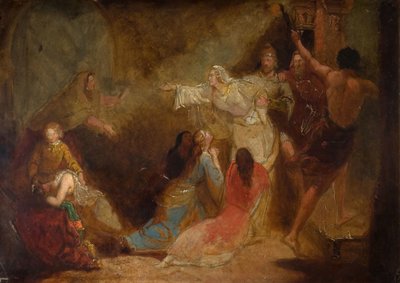 Elgiva capturada por orden del Arzobispo Odo, 1847 de John Everett Millais