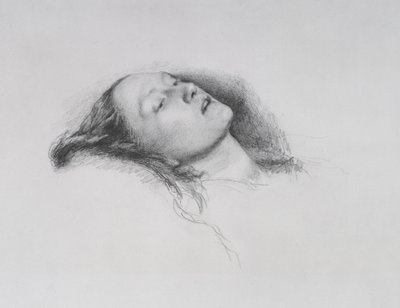Elizabeth Siddal: Estudio para "Ofelia", 1852 de John Everett Millais