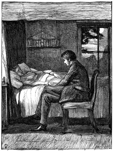 Ilustración para el poema Últimas palabras de Owen Meredith, 1860 de John Everett Millais