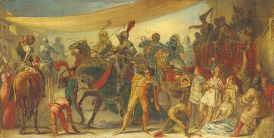 Caballeros Preparándose para un Torneo de John Everett Millais