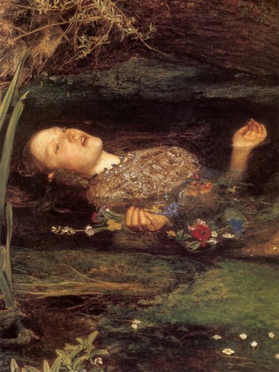 Ofelia, detalle de John Everett Millais