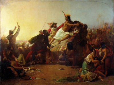 Pizarro capturando al Inca de Perú, 1846 de John Everett Millais