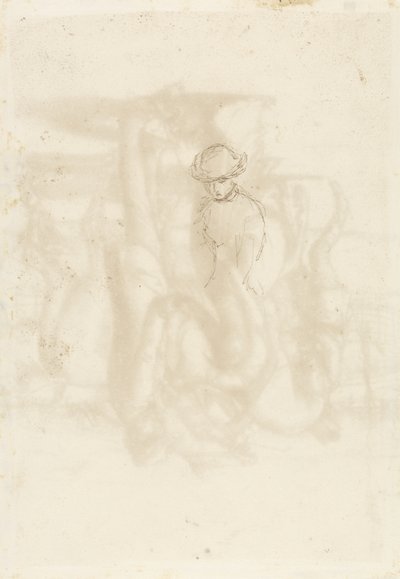 Rechazado, Verso: Boceto de una mujer, 1853 de John Everett Millais