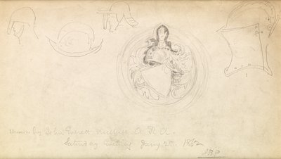 Boceto para un escudo de armas, 1862 de John Everett Millais